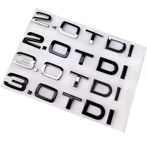 3D ABS Letters 2.0 3.0 TDI 2.0TDI 3.0TDI Car Rear Boot Trunk Logo Badge Emblem Sticker Decal For Aud