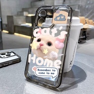 Good case 🔥COD🔥Cartoon Cute Cat SPACE Case สําหรับ iPhone 11 7Plus XR 6s 6 Plus X XS Max 12 13 14 Pro Max 15PRO MAX SE 2020  เคสโทรศัพท์มือถือนิ่ม สําหรับ เคสใสกันกระแทก