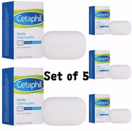 Cetaphil Gentle Cleansing Antibacterial Soap Bar 127g( Set of 5 )