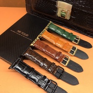 Crocodile Leather Watch Strap for AW Smart Watch