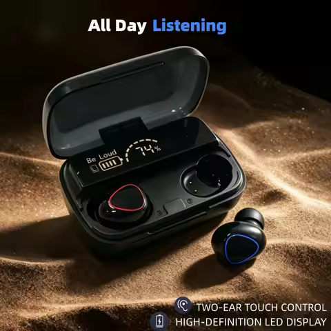 TWS Noise Canceling Bluetooth Headset Battery Display Charging Box Headset Sports Waterproof For Iph