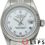 勞力士 Datejust 女士腕錶 69174(E)，附原廠錶盒、保固卡和國際保固卡。 18K 白金/不鏽鋼材質。翻新表。 1991 年款。成色極佳。 [二手]