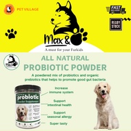 MAX & PAW All Natural Organic Prebiotic & Probiotic Pet Supplement Powder For Dogs益生菌 2G