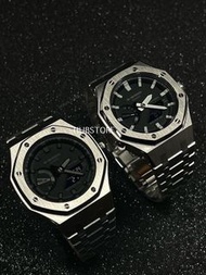 HUBSTORE 卡西歐 CASIO G-Shock GSHOCK 農家橡樹 皇家橡樹 八角行針 200米防水 Casioak 銀色殼 黑色 銀色 GA2100 GA2100GB GA2100GB1 GA2100GB1A GA-2100 GA-2100GB GA-2100GB-1 GA-2100GB-1A 有現貨