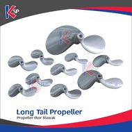 PROPELLER EKOR BIAWAK / LONG TAIL PROPELLER / PROPELLER BOT ALUMINIUM / KIPAS BOT ALUMINIUM / KIPAS 