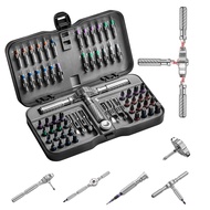 VMAN Precision 66in1 magnetic ratchet screwdriver set Detachable T - handle magneticizer Fix furnitu