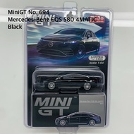 Mini GT No.694-MJ Mercedes-Benz EQS 580 4MATIC Black Blister Packaging