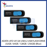 ADATA UFD USB 3.2 UV128 FLASH DRIVE (BLUE) (32GB / 64GB/ 128GB/ 256GB)