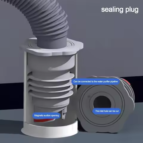 1pcs Silicone Bathroom Sewer Seal Ring Kitchen Sewer Pipe Seal-Plug Washing Machine Anti-odor Leakag