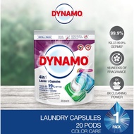 DYNAMO 4in1 Laundry Capsules Color Care 10ml*20pcs Refill - Tackles 99% Of The Most Common Stains an