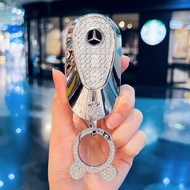 Crystal Key Case for Mercedes C/E/S/GLC/EQE – Luxury Protective Car Key Cover