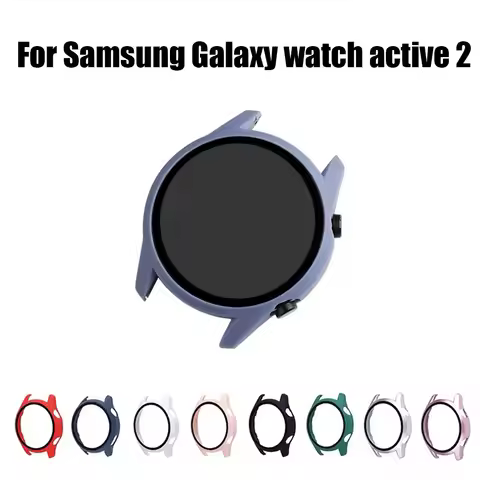 Glass+Case For Samsung Galaxy watch active 2 40mm/44mm All-Around cover bumper+Screen Protector film