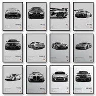 Famous Car Brands SVJ GT3RS G80M3C Art Print Canvas Poster 918 M5CS MSCSL Decorative Wall Art Home D