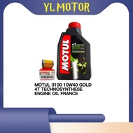 MOTUL 3100 GOLD 15W50 4T TECHNOSYNTHESE ENGINE OIL FRANCE STP OIL FILTER STP OIL TREATMENT Y15 Y16 L