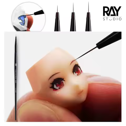 RAYSTUDIO #0 #1 #2 Ultra-fine Modeling Brush Outline Pen for Modeler Hobby Coloring Script Liner Bru