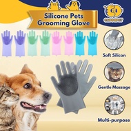 Pet Grooming Glove Silicone Pets Dog Cat Bath Glove Wash Brush Washing Tools Gentle Massage Shampoo 