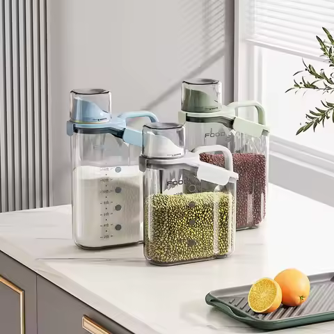 Airtight Food Storage Containers Cereal Dispenser Cereal Container Storage Box Rice Dispenser Grain 