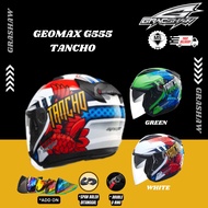 GRACSHAW GEOMAX G555 TANCHO HELMET DOUBLE VISOR (GRACSHAW HELMET GEOMAX G555 TANCHO OPEN FACE)