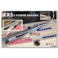 EPOWER BERANG EX5 Racing Ekzos Sport Std Open Exhaust Pipe KRISS100 WAVE100 SYM Bonus