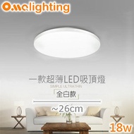 奧瑪燈飾 - LED燈 18W 超薄罩 天花燈 吸頂燈 燈飾 2929-18D 白光