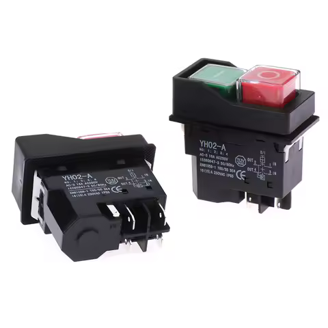 4Pin/5Pin Electromagnetic Push Button Switch Starter Machine Tool Equipment Waterproof Switch IP55 (