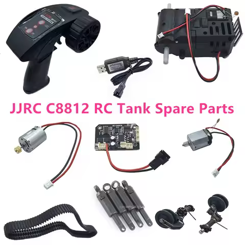 JJRC C8812 RC Tank Spare Parts motor Receiving board Remote control Wave box Track Shock absorber Gu