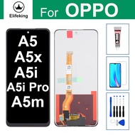 จอแอลซีดีสำหรับ A5x A5 OPPO 4G 5G A5i Pro CPH2725 A5m หน้าจอสัมผัสเครื่องมือเปลี่ยนประกอบ Digitizer