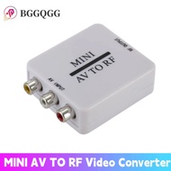 Mini RCA AV CVSB ke RF Penukar Penyesuai Video Kotak Penukar Video HD 67.25/61.25MHz AV Ke RF Scaler