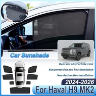 Car Magnetic Sunshades For Haval H9 MK2 Body Kit 2025 Accessories 2024 2026 Heat insulation Window C