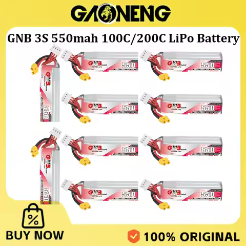 Gaoneng GNB 11.4V 550mAh 3S 100C/200C Lipo Battery For RC Helicopter Quadcopter FPV Racing Drone Wit
