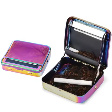 Portable Mini Metal Rolling Machine Tobacco Roller Maker 70mm 78mm 110mm Paper Hand Roll Box Store C