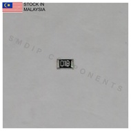 10PCS Taiwan-Grade 1k ±1%, 0603 SMD Resistor (01B)