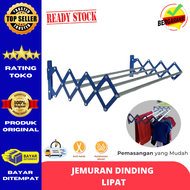 [ PROMO COD ] Jemuran Gantungan Baju Handuk Lipat Tempel Dinding Stainless Kuat Panjang 75cm - Rak Jemuran Anduk Pakaian Gantung Portable Aluminium Tempel Tembok Tempat Hanger Jemuran Handuk Toilet Jemur Baju Didinding Serbaguna Bisa Di Lipat Anti Karat