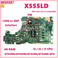 LVDS i7-4th GT840M LVDS i7-4th GT840M X555LD I3/I5/I7 CPU 4G Mainboard For Asus R556L X555LB X555LAB X555LDB X555LJ X555LF X555LN X555LNB VM501L Laptop Motherboard