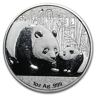 2011 1 oz Chinese Panda Silver coin, 99.9% silver