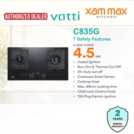 Vatti C835G - 4.5kW AI Hob / Anti-dry burning Gas Hob / 8 Level Flame Gas Stove