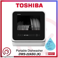 Toshiba CounterTop 5L White Portable Dishwasher DWS-22ASG(K)