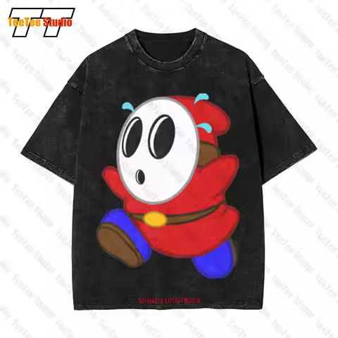 Shy Guy Mask Vintage Oversized T-Shirt 4HL3