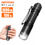 NICRON ไฟฉาย N8 / C3 ไฟฉายยุทธศาสตร์ 1300lm / 1000lm ไฟฉายชาร์จไฟฟ้า Handfree แบบพกพา IP68 ไฟฉาย LED