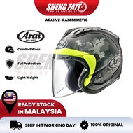 ARAI VZ-RAM Mimetic Helmet Motor Visor Topi Keledar Keselamatan Open Face Superbike SIRIM VZ RAM Mot