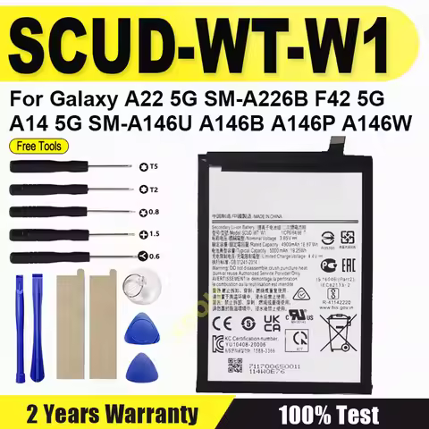 5000mAh Portable Battery SCUD-WT-W1 WT-S-W1 For Galaxy A22 5G SM-A226B SMA226B Replacement Mobile Ph