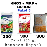 KNO3 PUTIH + MKP PAK TANI + BORON + NPK MUTIARA 16.16.16 PAKET PUPUK ANGGUR BUAH MANGGA + ALPUKAT + DURIAN + STROBERI + JAMBU MADU + PEPAYA  +  CABAI SAYUR + PADI BISA COD