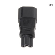 NEX IEC 320 C14 3-Pin Male To C5 3-Pin Female Power Plug Converter Adapter