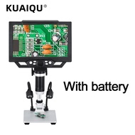 กล้องไมโครสโคปดิจิทัล G1600สำหรับบัดกรีกล้องจุลทรรศน์ USB อิเล็กทรอนิกส์1600X แว่นขยายขยายได้อย่างต่อเนื่องจอ LCD 9"