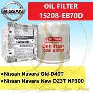 (100% ORIGINAL) NISSAN Oil Filter 15208-EB70D 15208-EB70DMY TAN CHONG - Nissan Navara Old New D40T &