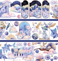 云中來書 童話造景 PET 和紙膠帶 水晶 虹光 台灣製 10米卷