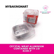 CrystalWrap Aluminium Container With LID 4330-P (10 pcs) Container / Plastic Packaging