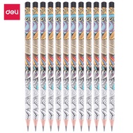 Deli Graphite Pencils For School Cute 2B Drawing Set Wooden Lead For Kids (1 Box x 12 Pcs) EU53300