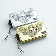 GUYKER Electric Guitar Alnico5 Humbucker Pickups Set Cupronickel Covers Pickups for LP Guitar