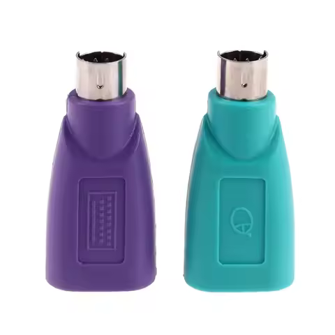 High Quality Purple +Green Converter Keyboard Mouse PS2 PS/2 To USB Adapter Converter For Usb Keyboa